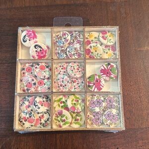 Wood Colorful Floral Button New Sewing Crafts